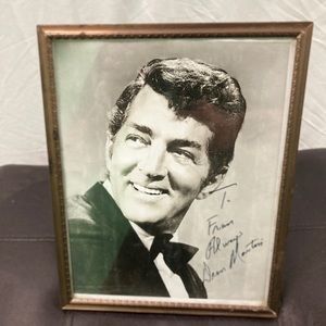 Dean Martin Headshot Autographed by none other than the entertainer himself.